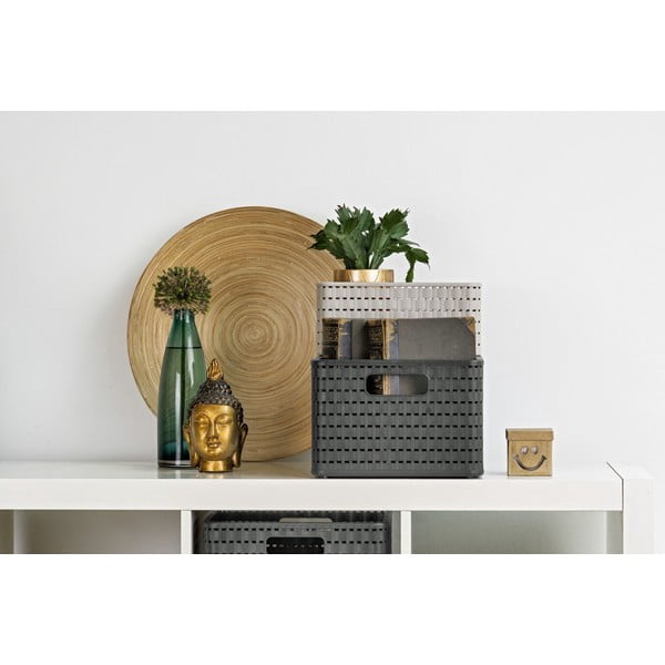 Tumehall ringlussevõetud plastikust korv Country - Rotho-image-3