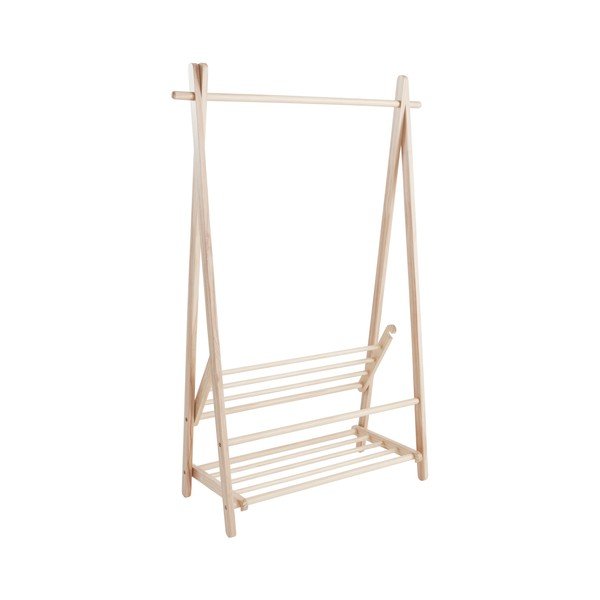 Männipuidust riidepuuriiul heledas naturaalses värvitoonis 100x150x41 cm Cole - Jotex