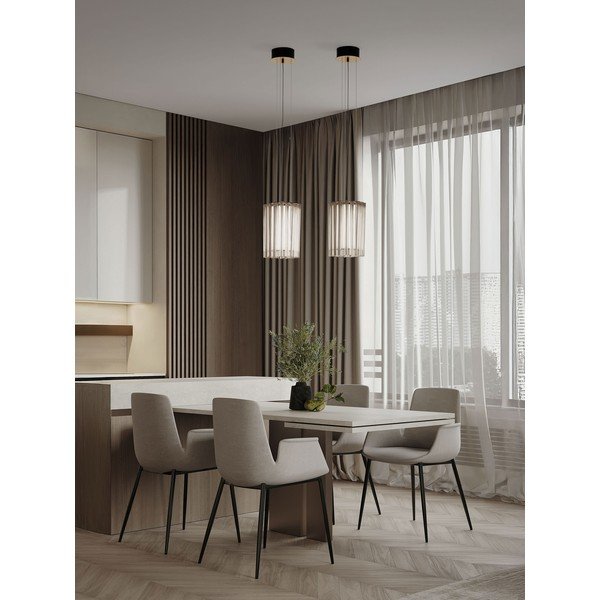 Terasest hämardatav LED-rippvalgusti messingivärvis, ø 22 cm Nol - Nova Luce-image-1