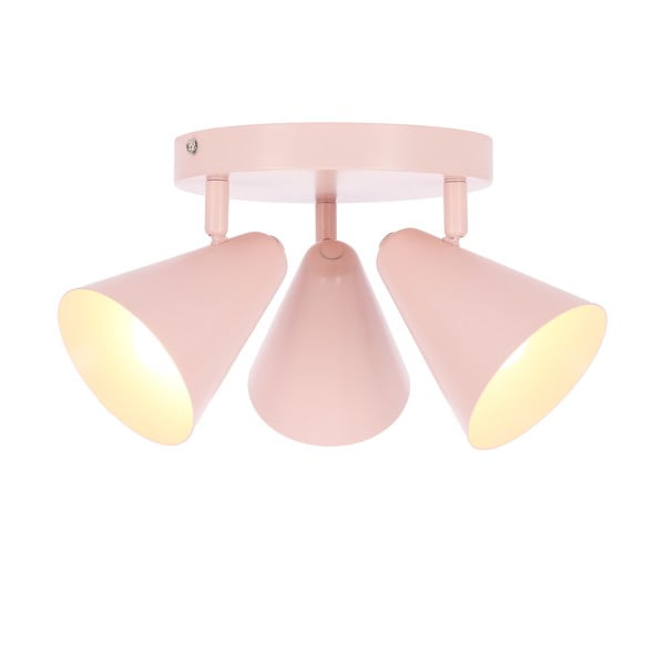 Heleroosa laevalgusti metallist varjuga 34x34 cm Amor - Candellux Lighting