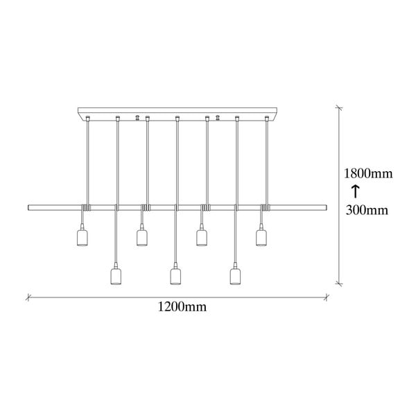 Mustast metallist rippvalgusti Opviq lights Vincent - Opviq lights-image-2