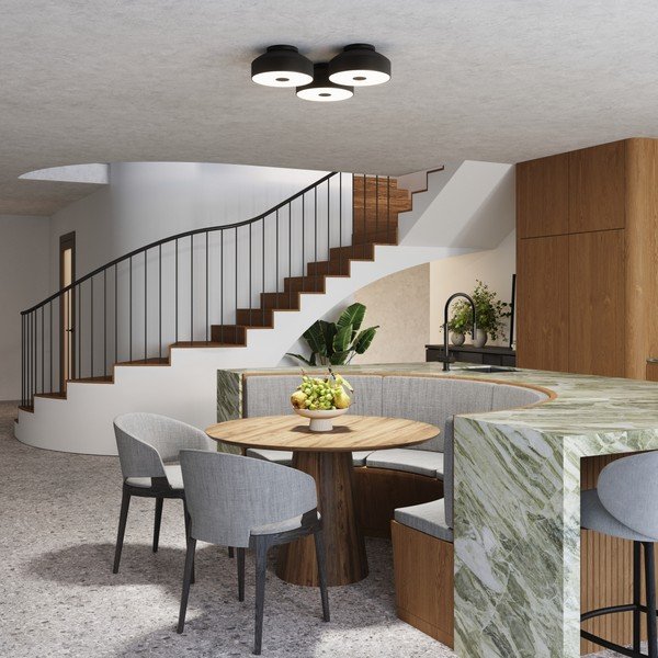 Must laevalgusti ø 30 cm Blacko - Sollux-image-2