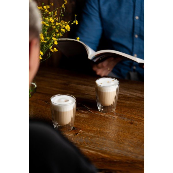 2 klaasist kruusid cappuccino jaoks (250 ml) komplektis Livio Duo - Vialli Design-image-3