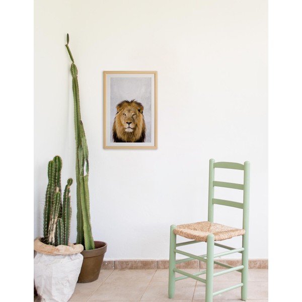 Seinamaal raamides, 30 x 40 cm Lion - Surdic-image-1