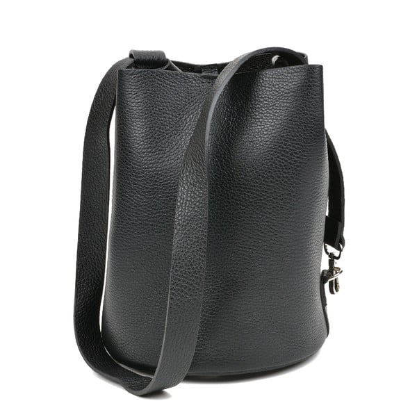Černá kožená kabelka Mangotti Bags Monica