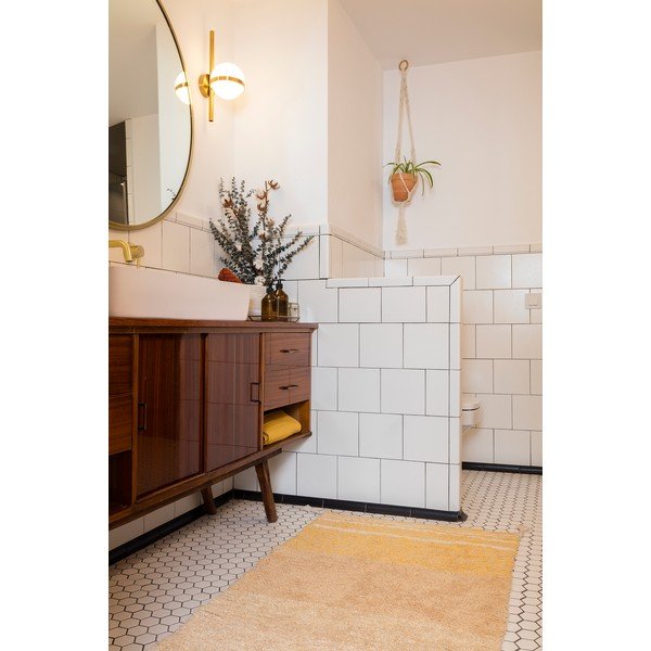 Ookerkollane puuvillane vaip 80x140 cm Twin Amber - Lorena Canals-image-1