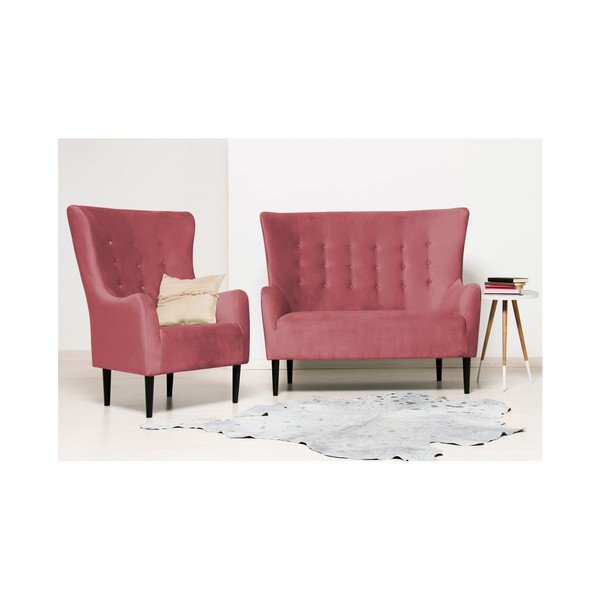 Červená dvoumístná pohovka Vivonita Blair-image-2