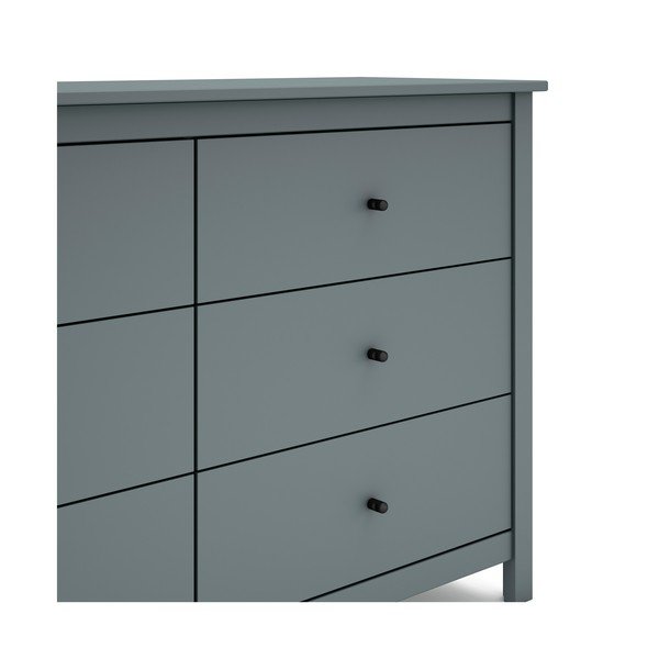 Hallikasroheline männipuidust kummut 130x80x45 cm Misti – Marckeric-image-4