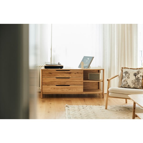 Tammepuidust madal kummut 140x64 cm Twig - The Beds-image-4