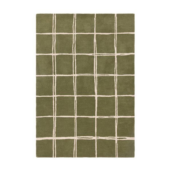 Roheline käsitsi kootud villane vaip 120x170 cm - Asiatic Carpets