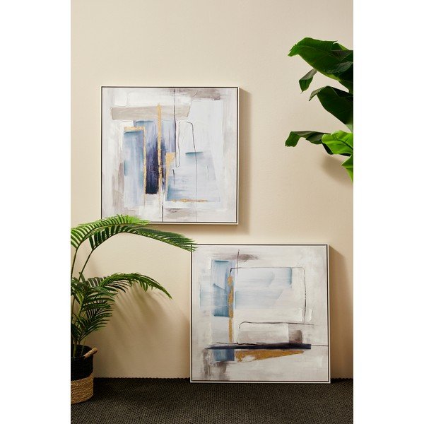 Käsitsi maalitud raamiga lõuendimaal, 88x88 cm Crown – Bizzotto-image-1