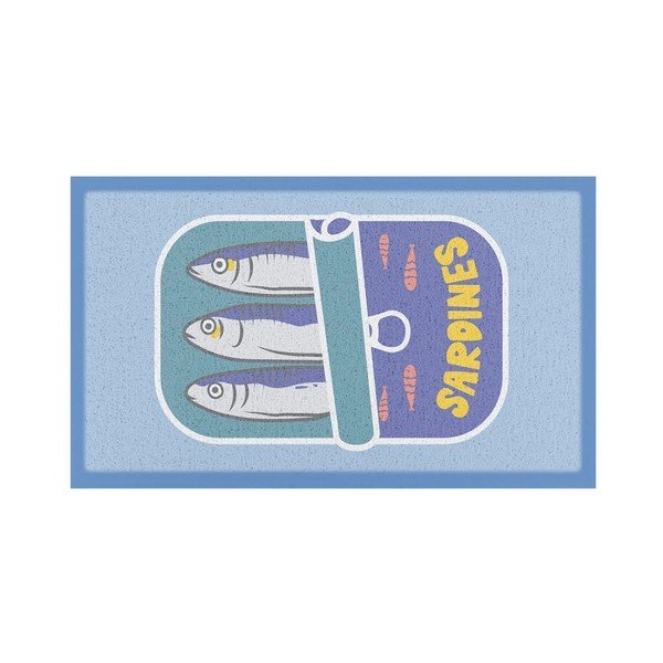 Matt taaskasutatud plastist 40x70 cm Sardine Tin - Artsy Doormats