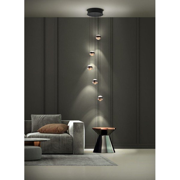 Must-vasevärvi LED rippvalgusti metallist varjuga ø 30 cm Orbit - Trio Select-image-1