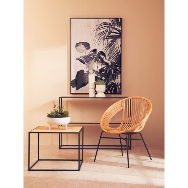 Rotangist kohvilaud naturaalses värvitoonis 60x60 cm Depok - Premier Housewares-image-3