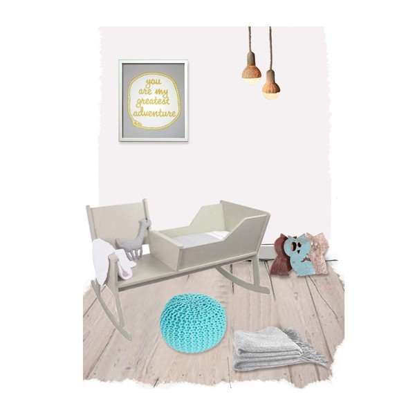 Laste sinine käsitsi valmistatud pouf Lili - Nattiot-image-2