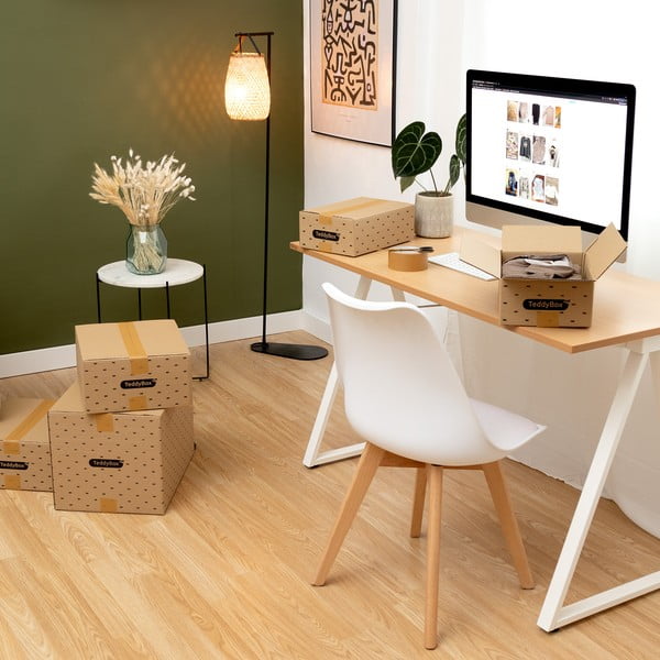 Komplekt 2 beeži hoiukasti Teddy, 42 x 30 cm - Compactor-image-1