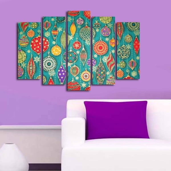 Pětidílný obraz Ornaments, 105x70 cm-image-1