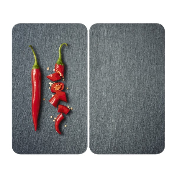 Klaasist pliidikatte komplekt 2 tk, 52 x 30 cm Cayenne - Wenko