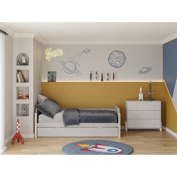 Kreem männipuidust madal laste kummut 90x80 cm Enola - Marckeric-image-1