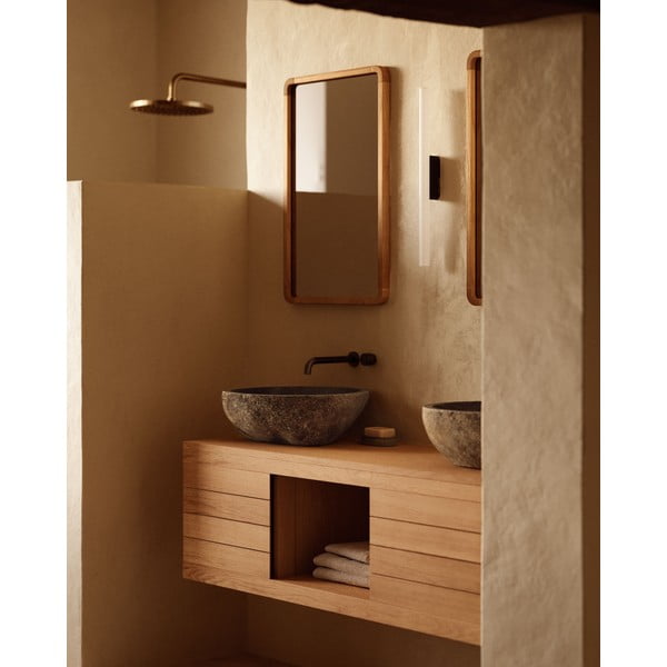 Madal tiikpuidust valamukapp 120x40 cm Yenit - Kave Home-image-3