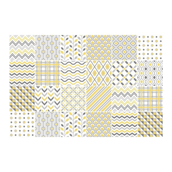 24-st seinakleebisest koosnev komplekt Skandinaavia plaadid , 10 x 10 cm Stockholm - Ambiance-image-2