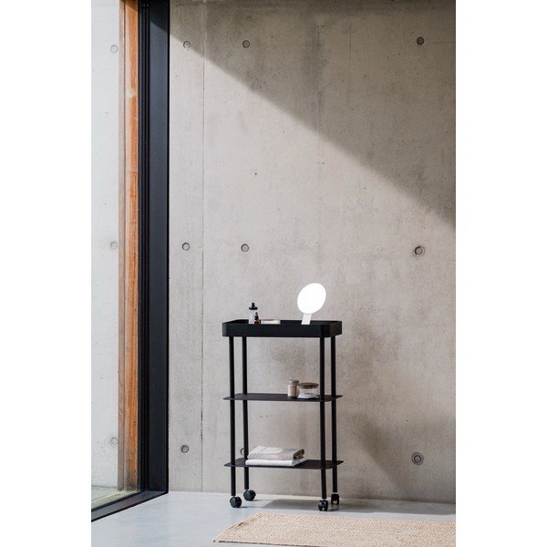 Must metallist mobiilne riiul 60x97x30 cm Nolle - noo.ma-image-3