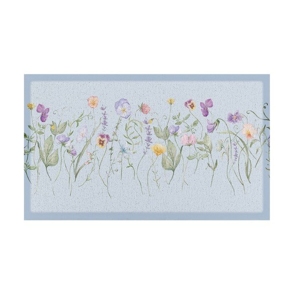 PVC uksematt 40x70 cm Blue Wild Flowers - Artsy Doormats