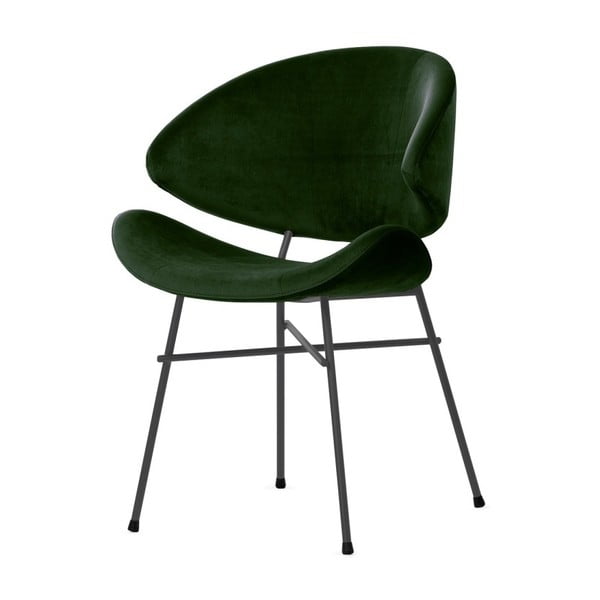 Lahvově zelená židle s černými nohami Iker Cheri