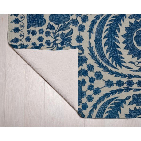 Sinine puuvillase seguga jooksja, 55 x 135 cm Blue Flowers - Velvet Atelier-image-2