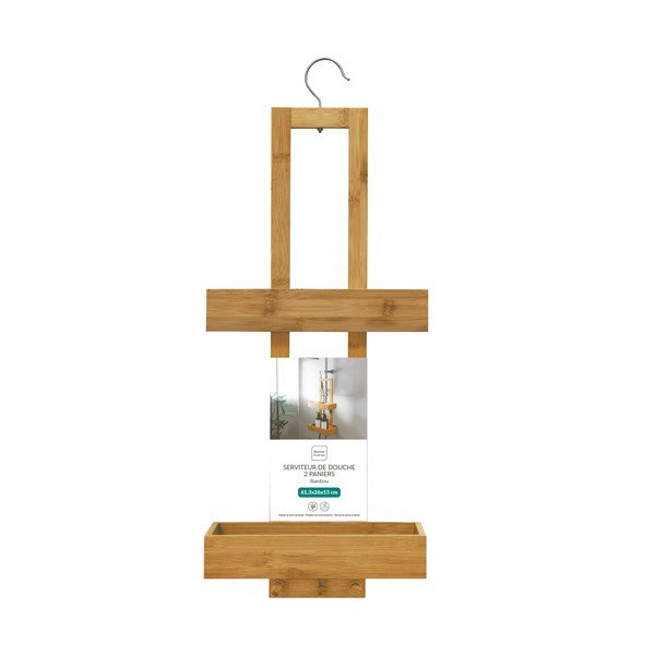 Looduslikus värvitoonis rippuv bambusest vannitoariiul Hanoi - douceur d'intérieur-image-3