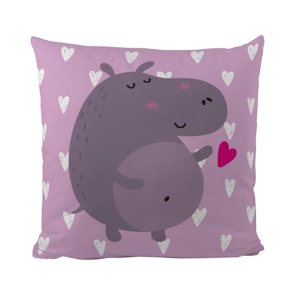 Polštář Hippo in Love, 50x50 cm