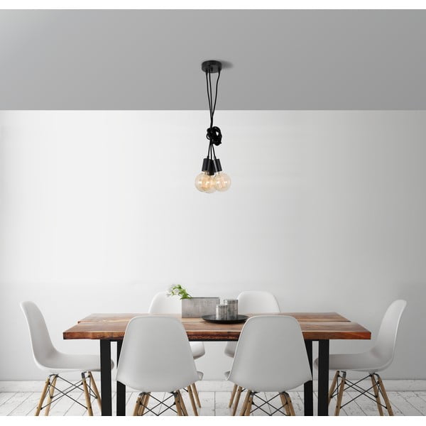 Černé trojité závěsné světlo Filament StyleSpider-image-1