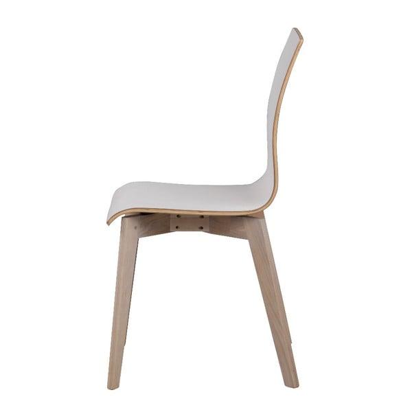 Valge söögitool helepruunide jalgadega Grace - Rowico-image-1