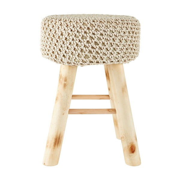 Dřevěná stolička s bavlnným sedákem Villa Collection