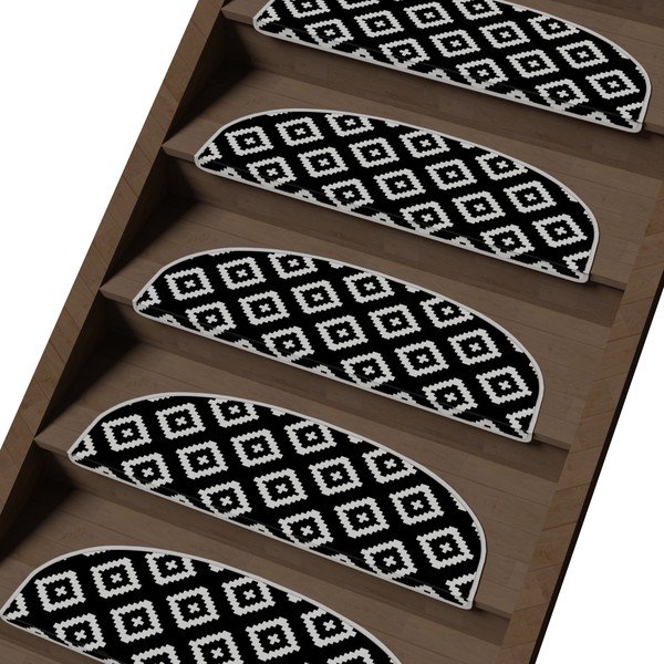 Must-valged trepivaibad 16 tk komplektis 20x65 cm Art - Vitaus-image-1