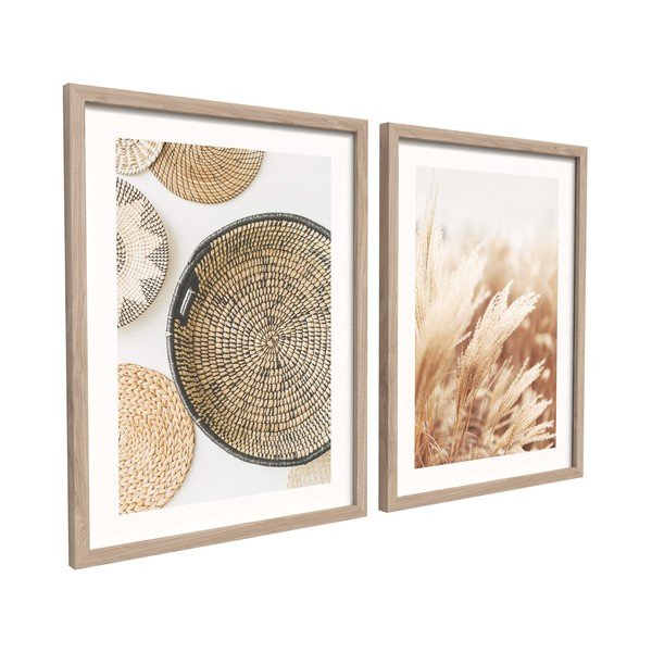 Trükitud pildid 2 tk komplektis koos raamiga 30x40 cm Full Beige - Styler-image-2