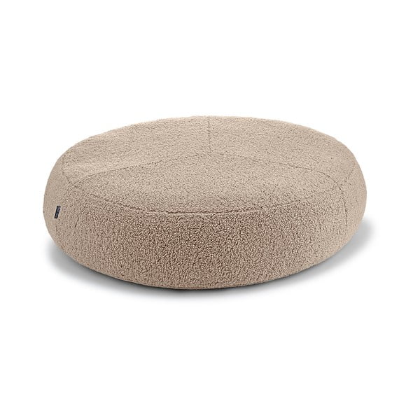 Beež bukleekangast koeravoodi ø 70 cm Senso Pouffe Greige S/M - MiaCara