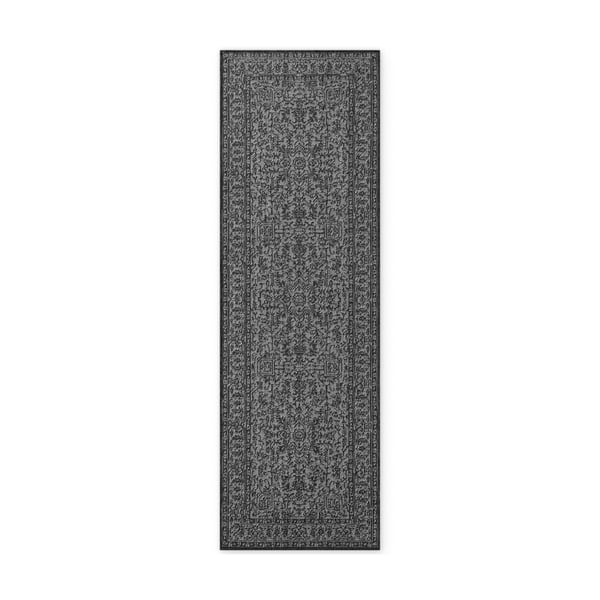 Must-valge sise- ja välivaip 80x250 cm Duet Kona - NORTHRUGS