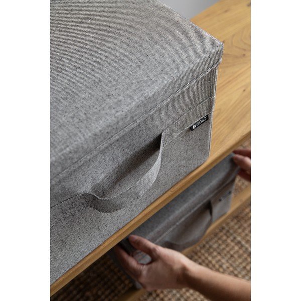 Hall tekstiilist hoiukast koos kaanega 31x41x22 cm Soft Storage Medium - Bigso-image-2