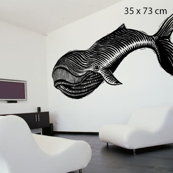 Samolepka Whale, 73x35 cm