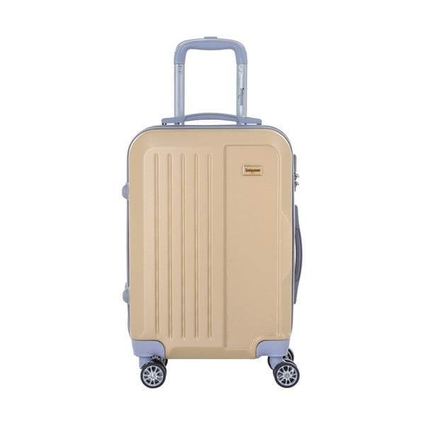 Cestovní kufr na kolečkách v barvě šampaň s kódovým zámkem SINEQUANONE Iskra, 44 l