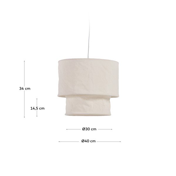 Beežist kangast lambivarju ø 40 cm Mariela - Kave Home-image-4