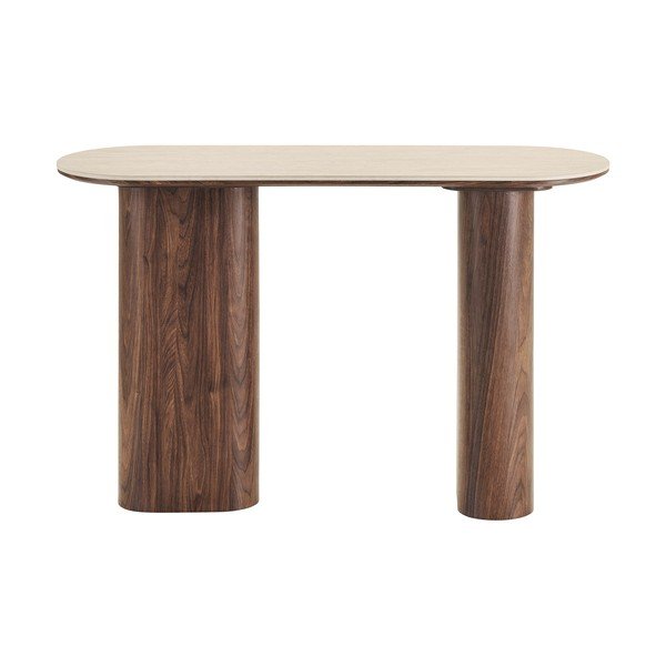 Beež/tumepruun konsoollaud keraamilise pealispinnaga 40x120 cm Delphi - House Nordic-image-4