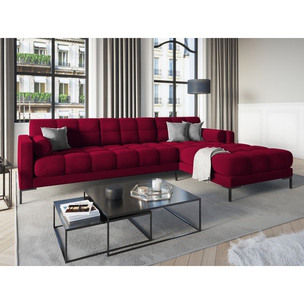 Punane sametne nurgadiivan , paremas nurgas Bali - Cosmopolitan Design-image-1