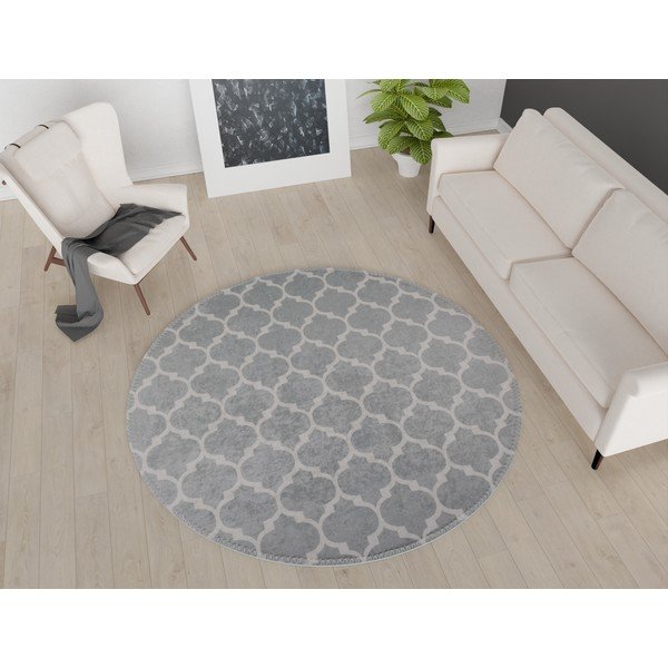 Helehall pestav ümmargune vaip ø 100 cm - Vitaus-image-1