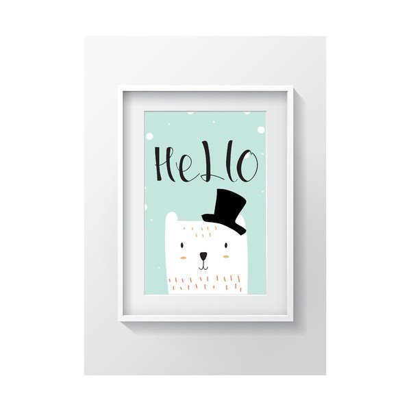Obraz Tablo Center Hello Cat, 24 x 29 cm