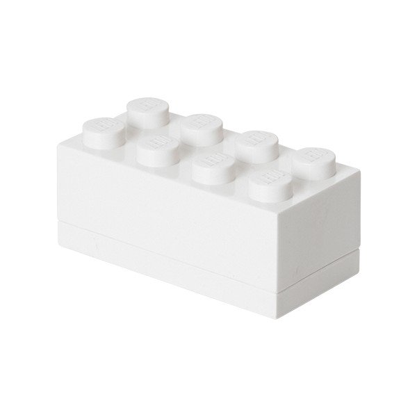 Bílý úložný box LEGO® Mini, 4,6 x 9,2 cm