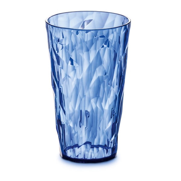 Modrá plastová sklenice Tantitoni Crystal, 400 ml