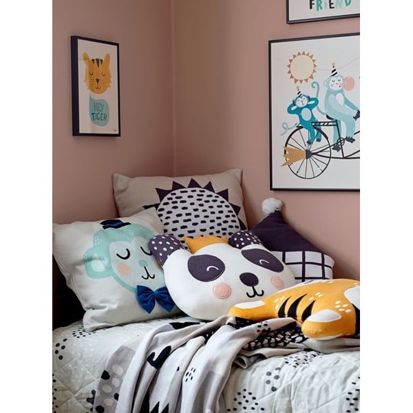 Beež ja oranž puuvillane voodipesu lastele , 80 x 100 cm Raindrops - Södahl-image-1