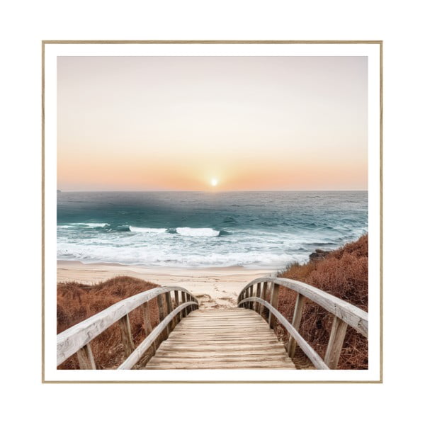 Maal 50x50 cm Beach Footbridge